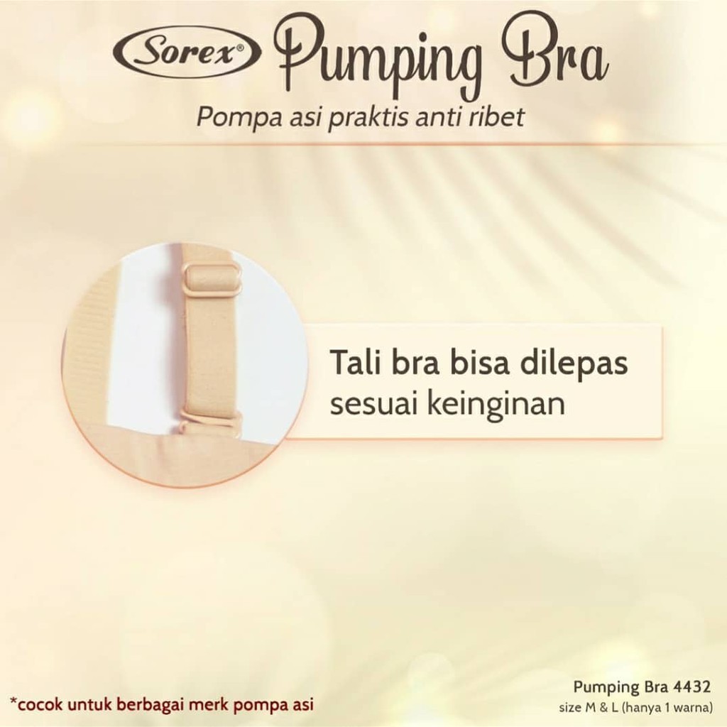 SOREX Hands Free PUMPING BRA 4432 BH Menyusui Handsfree untuk Pompa Asi / Breastpump semua Jenis