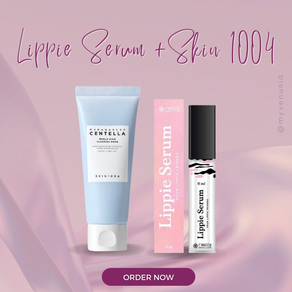 (BUNDLE 2IN1) SKIN1004 MADAGASCAR CENTELLA HYALU CICA SLEEPING PACK + LIP SERUM RAECCA