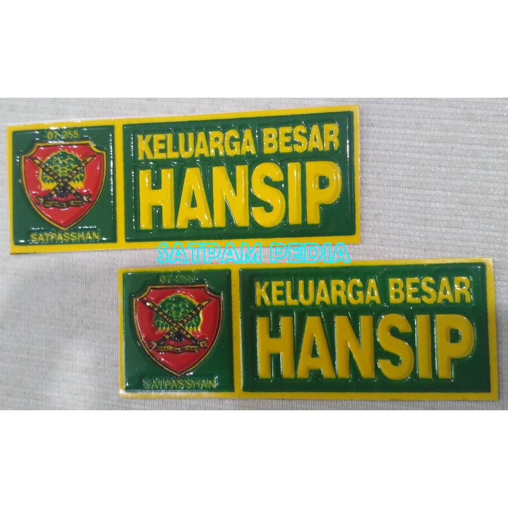 Sticker Plat Embos Hansip - Stiker Hansip