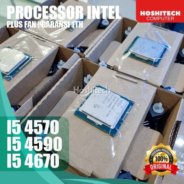 PROCESSOR INTEL CORE I5 4570 4590 4670 TRAY + FAN LGA 1150 GARANSI 1TH