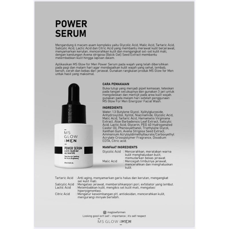 Serum Ms Glow for men Original perawatan wajah