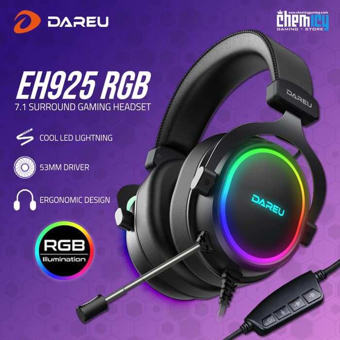 Dareu Miracle EH925 RGB 7.1 Surround Gaming Headset