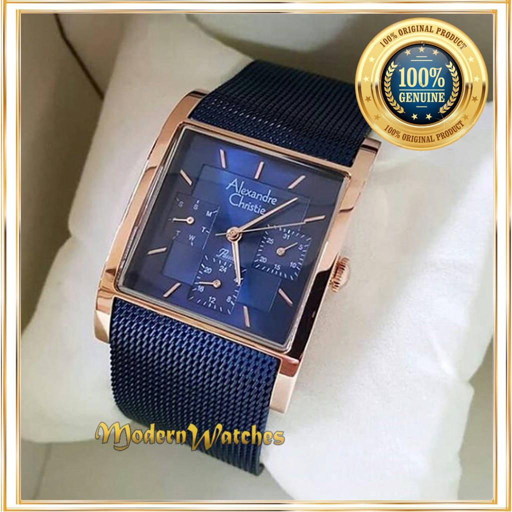 Jam Tangan Wanita Alexandre Christie Ori Terbaru Ac 2814 Blue Rosegold Biru Jam Cewek Alexander Indonesia