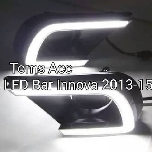 LED DRL Innova 2013 2015 Running Light Cover Fog Lamp Day Running