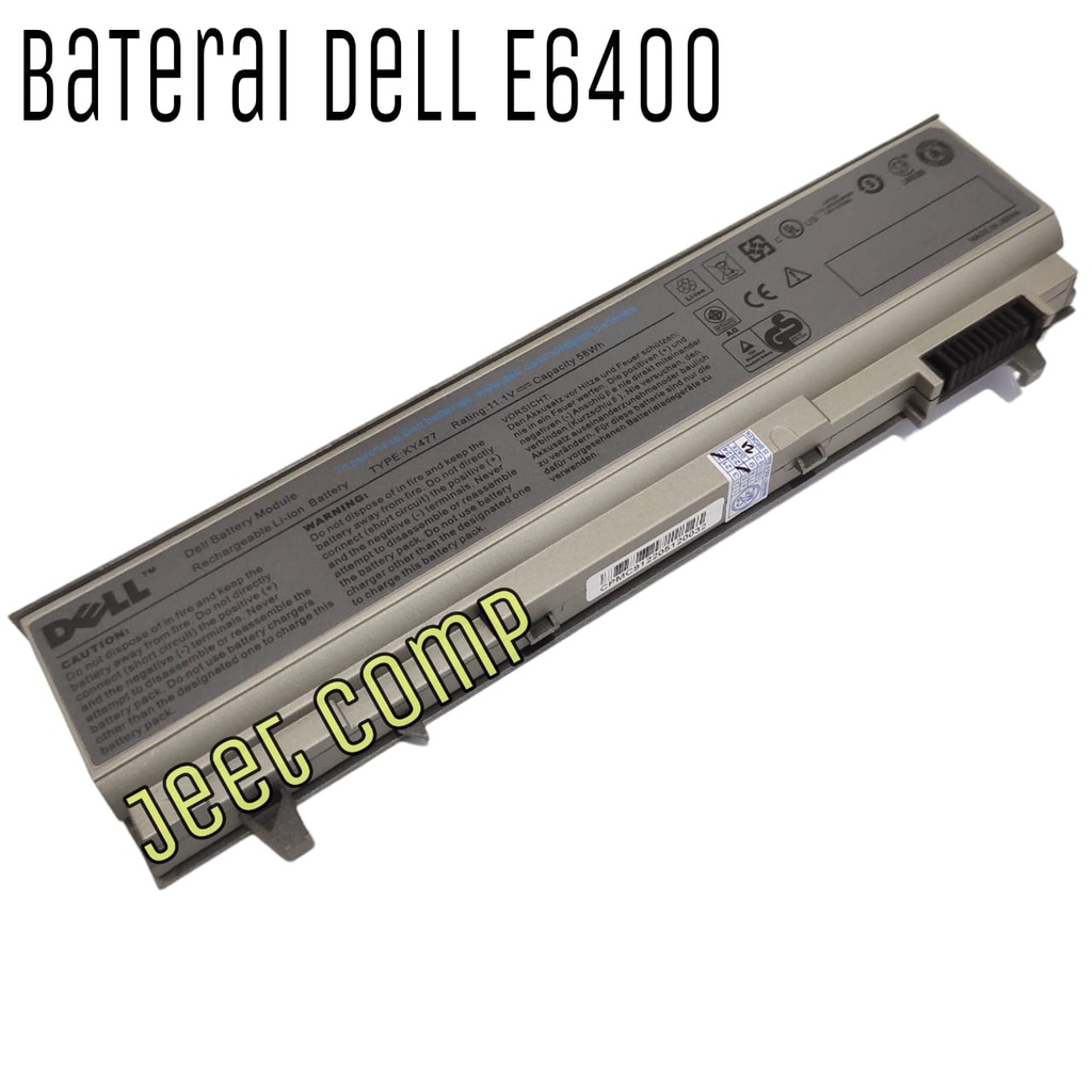 Baterai Dell Latitude E6400 E6410 E6500 E6510 E8400 M2400 M6500 M6400 M4400 Series