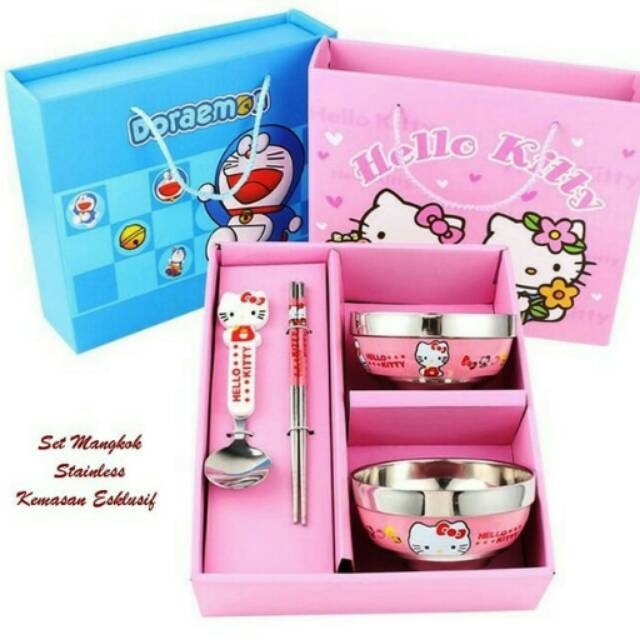 Set mangkok stainless ekslusif karakter
