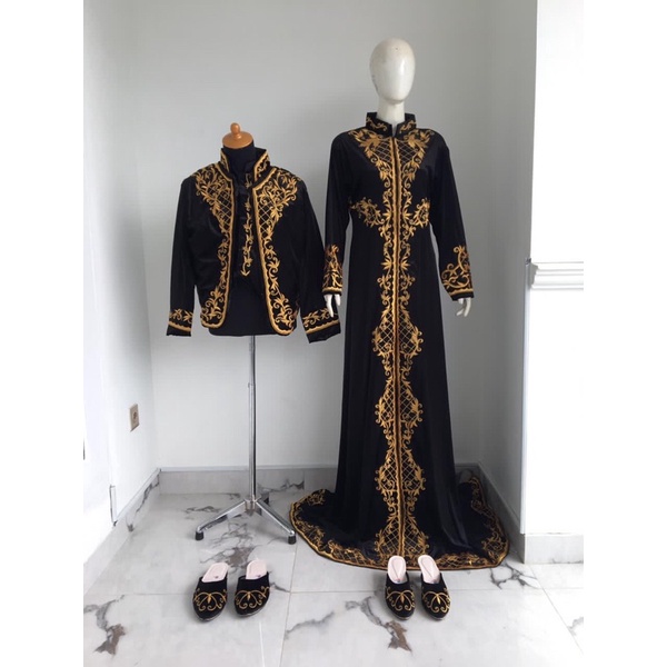 kebaya pengantin bludru set/baju pengantin jawa set ekor