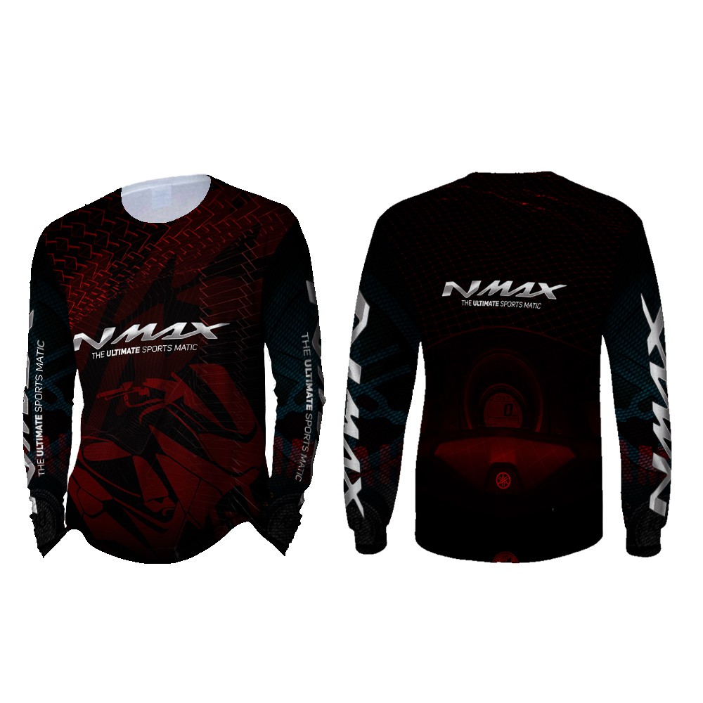 Kaos Pria Lengan Panjang NMAX 3D Full Print Sublimation 001