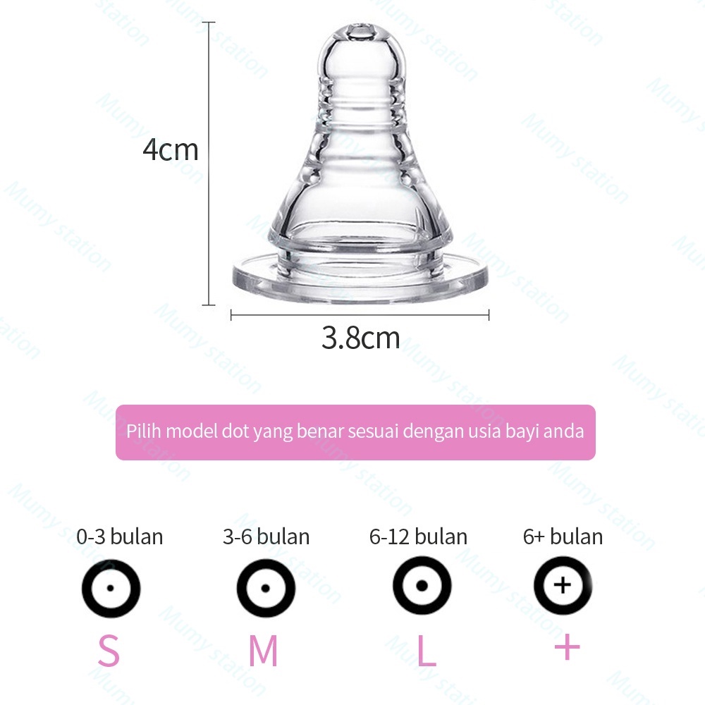 SILICONE PACIFER STANDARD /Dot Nipple Peristaltic SLIM NECK/ Dot Ulir Ukuran S /M /L /BPA FREE Peristaltic Plus Standar/Bisa Untuk Pigeon