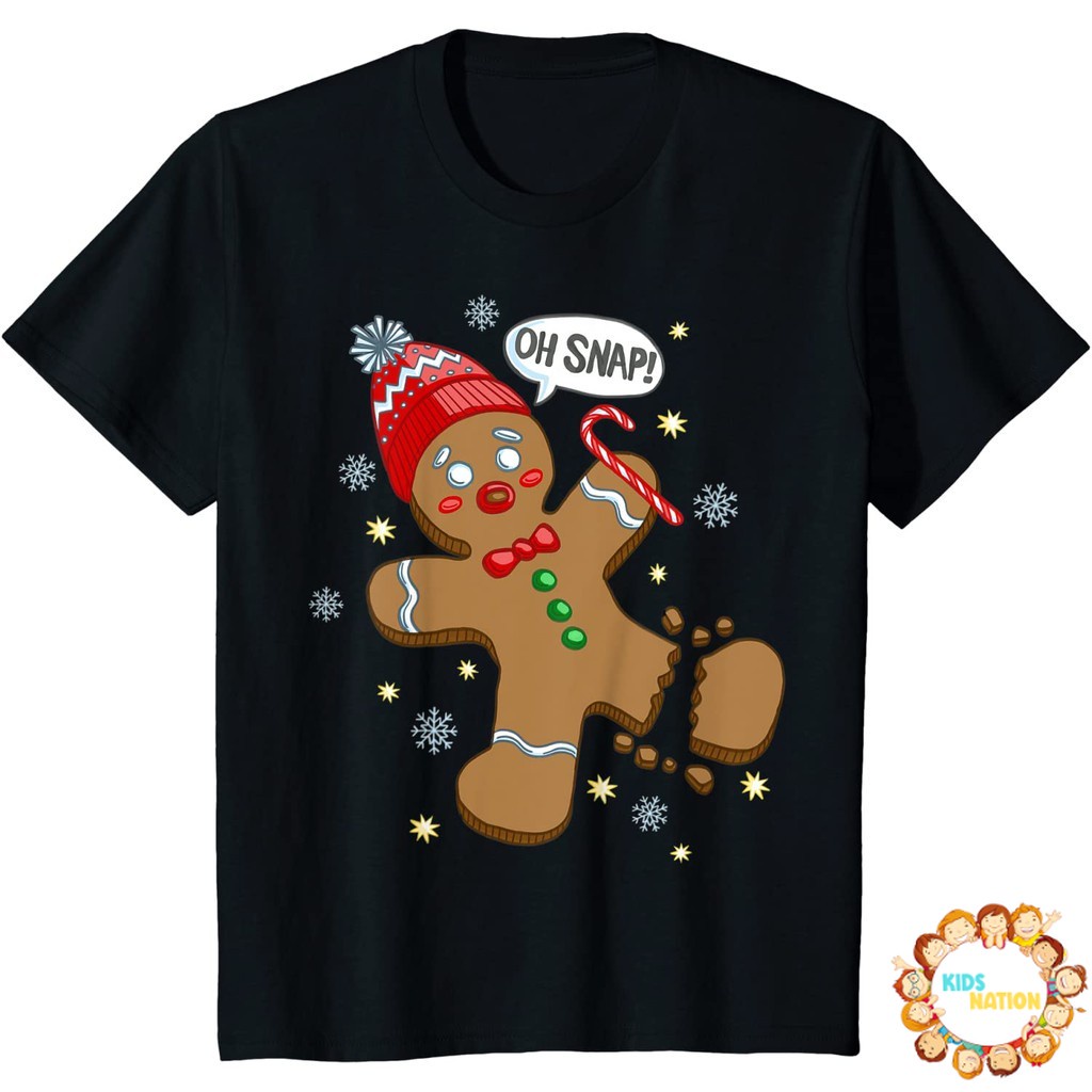 Baju anak Gingerbread Man Oh Snap Christmas T-Shirt