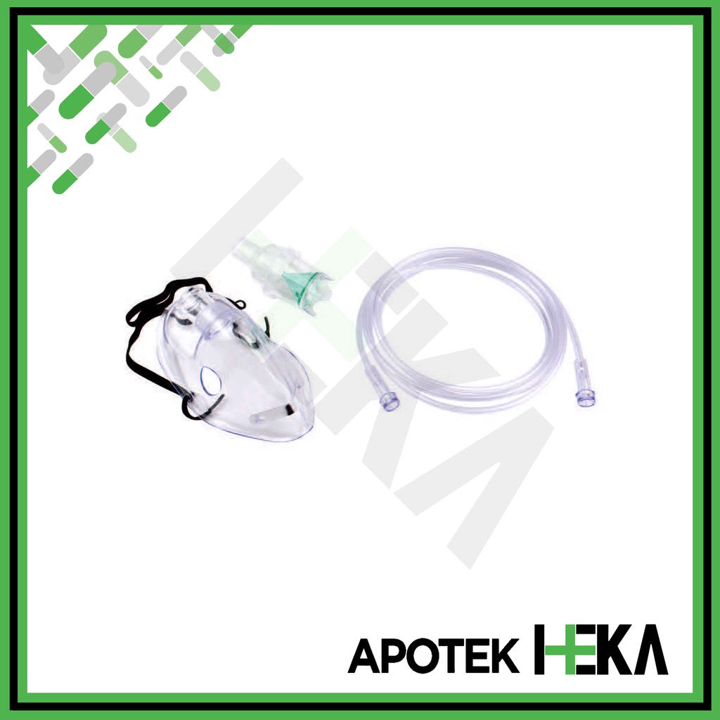 Nebulizer Mask Adult Size L GEA - Alat Bantu Nafas Nebul Dewasa (SEMARANG)