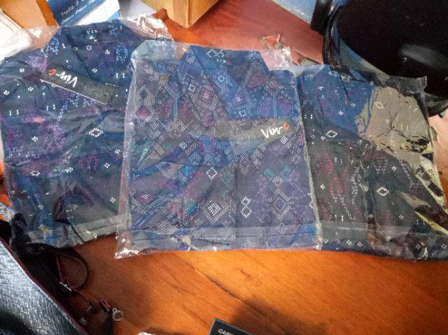 Ameliashop16 Kemeja Batik Pendek Songket M L Xl Xxl Xxxl