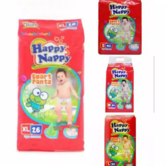 Happy nappy smart pants S40 M34 L30  XL26 S M L XL popok anak celana baby (no.69)