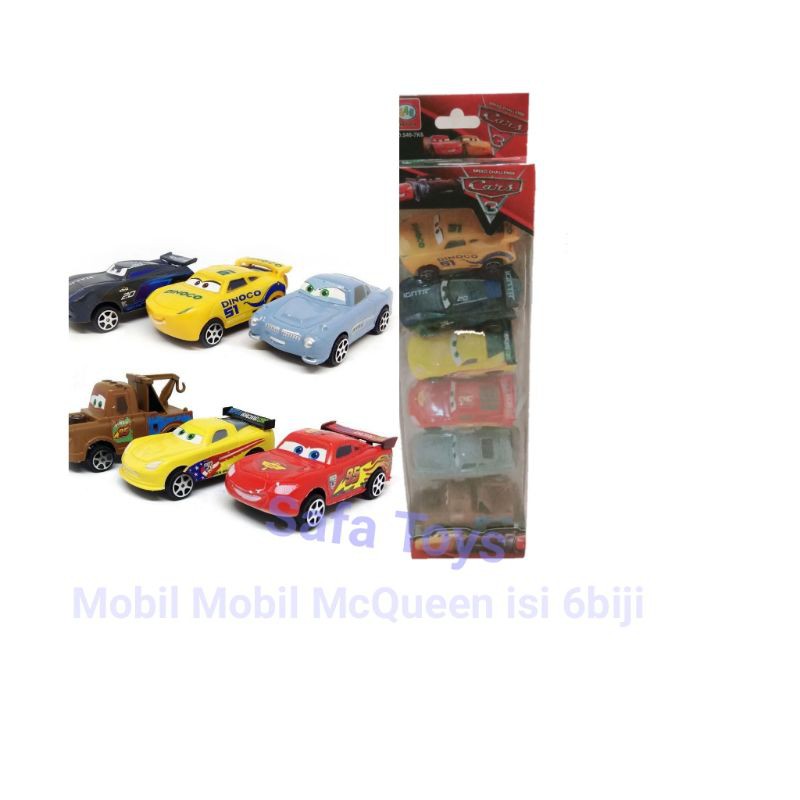 Mainan Mobil McQueen Cars Set Isi 6pcs Mobil