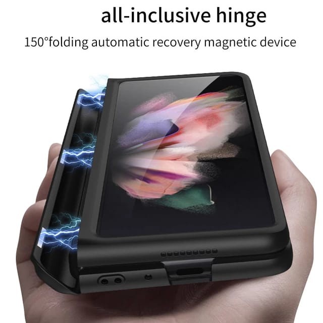 Case for Samsung Z FOLD 6 5 4 5G Magnetic Hinge Screen Protector