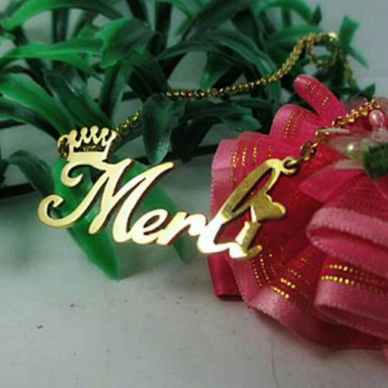 Kalung nama / Tempah nama custom / lapis emas / kalung titanium / kado / kalung anak / Xuping Custom