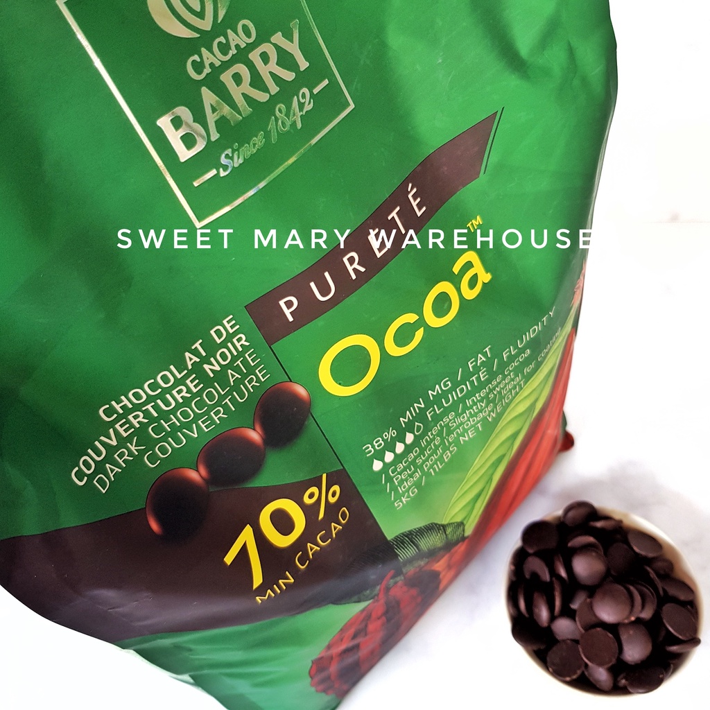 

Cacao Barry Callebaut OCOA 250gr 70% Dark Chocolate Couverture Cokelat