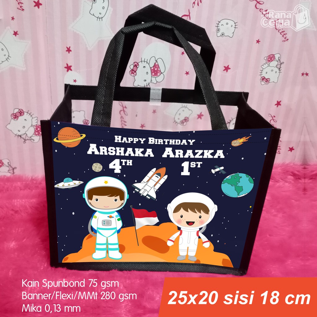 

Tas Ultah Anak / Tas Souvenir Ulang Tahun Custom