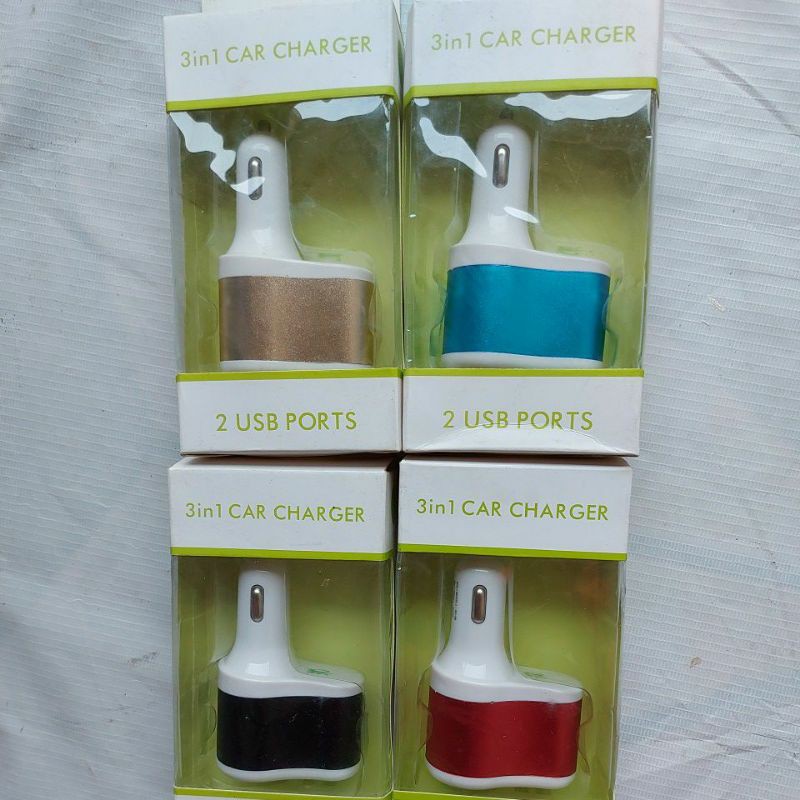 CHARGER HP MOBIL TANPA KABEL DUAL USB + LIGHTER