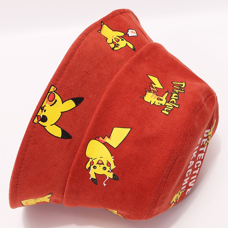 Topi Bucket Motif Pikachu Bahan Corduroy Untuk Anak Laki-Laki Dan Perempuan