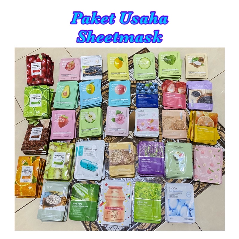 PAKET USAHA MASKER WAJAH PAKET HEMAT SHEET MASK KOREA SHEET MASK IMPORT SHEETMASK MURAH