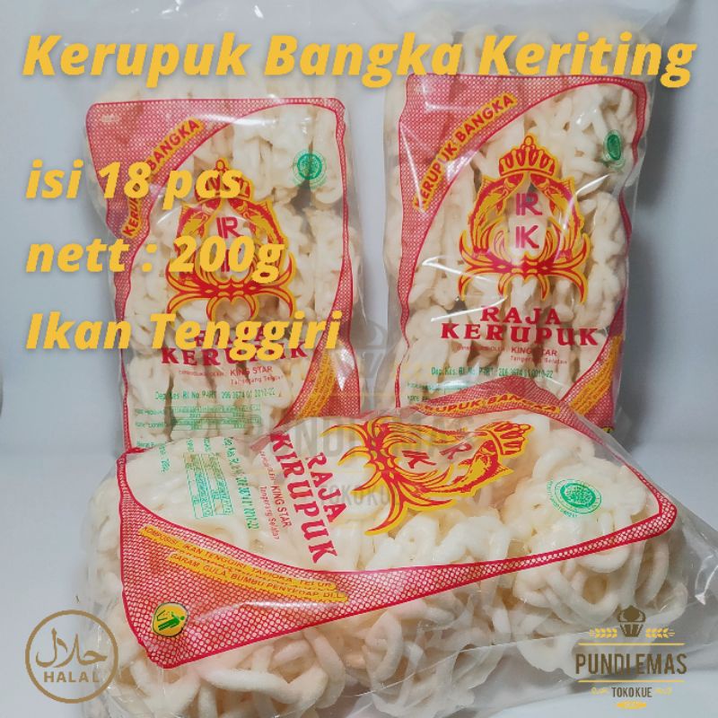 Kerupuk Keriting Ikan Tenggiri  Raja Kerupuk Bangka Isi 18 Pcs