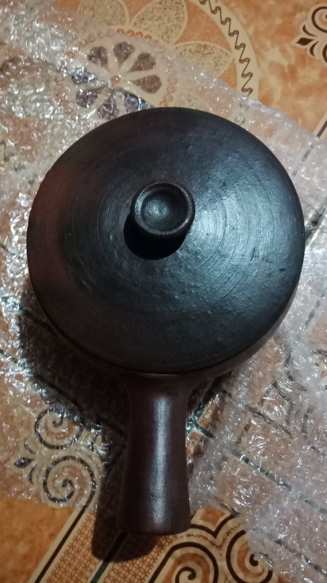 Panci Gagang 15 Cm Gerabah Tanah Liat / Panci Jamu Rebus Sayur Susu / Teflon Tradisional