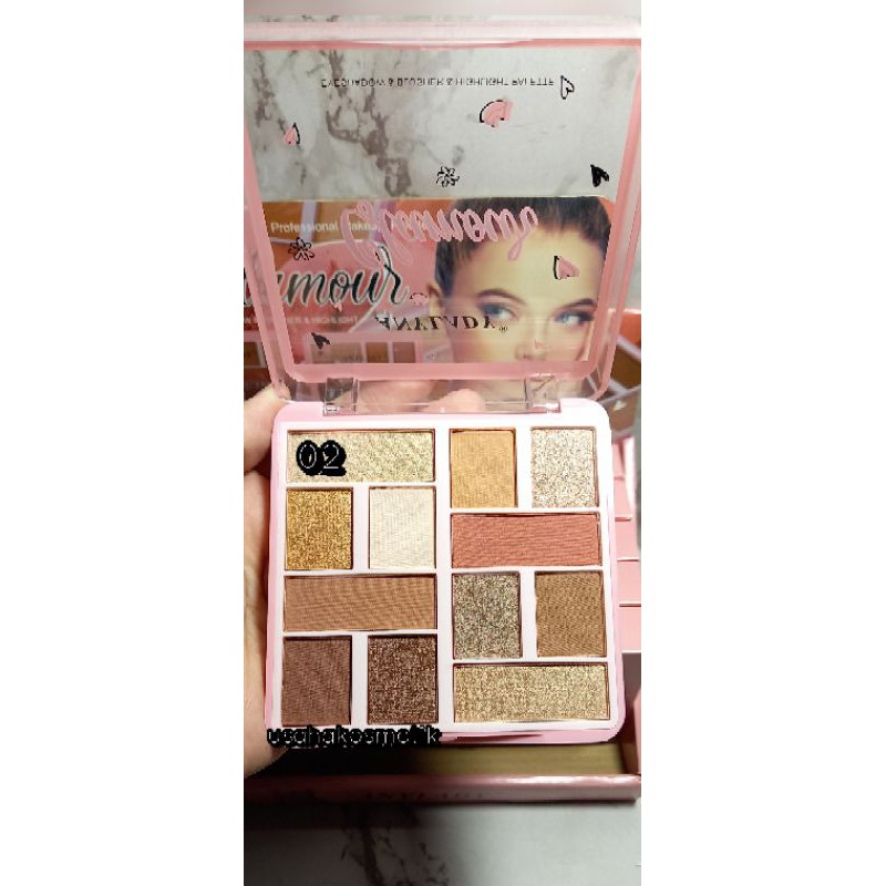 EYESHADOW &amp; HIGHLIGHTER 12 WARNA GLAMOUR | 8WARNA 1 JUST ADORE YOU DARI ANYLADY NO 820 | 821