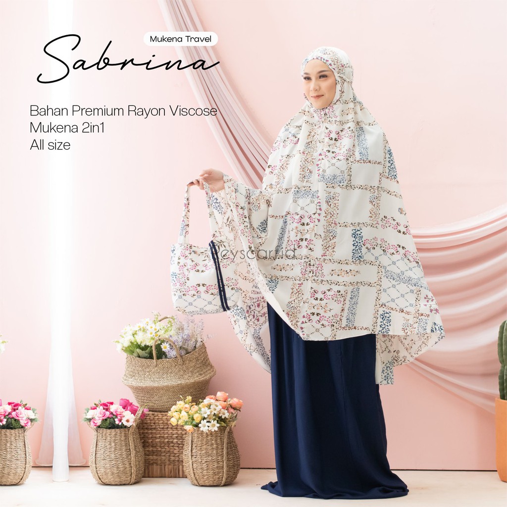 Mukena 2in1 Travel Sabrina By Reyscarf Mukena Dewasa Rayon Premium Eksklusif Adem Nyaman Dipakai I Bisa COD