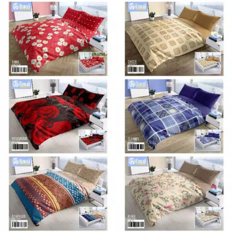 Bedcover Murah Merk Hawai My Love Grup King 180x200 Shopee Indonesia