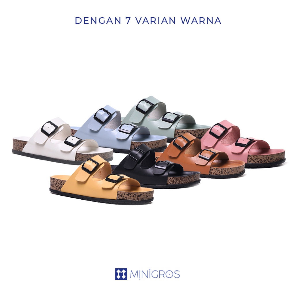 Sara Sara JINNY Sandal wanita casual sandal slop puyuh kekinian model birken ban dua