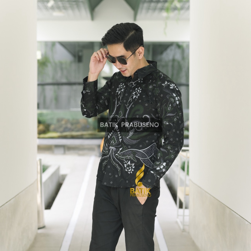 ABIYASA Kemeja Batik Pria Lengan Panjang Slim Fit Full Furing Jumbo Modern Premium Hem Atasan Cowok Anak Muda Dewasa Mewah Bahan Katun Printing Tangan Halus Tebal Seragam Kerja Casual Kantor Terbaru 2021 Solo Jakarta COD Formal XXL