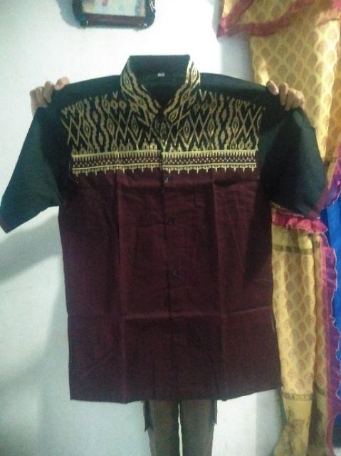 Bswart Batik Hrb026 Kenongo Hem Pendek Padi Pekalongan M L Xl Batik Pria Murah Modern Grosir