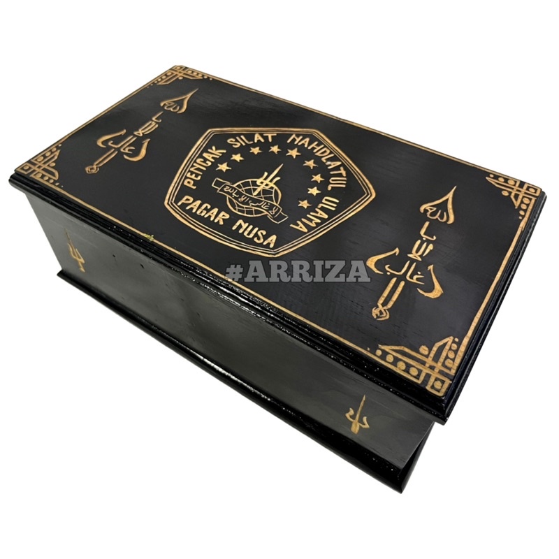 KOTAK SABUK MORI PN PAGAR NUSA / TEMPAT SABUK PAGAR NUSA / TEMPAT IKAT PINGGANG PN PAGAR NUSA / TERMURAH DARI KAYU JATI (FREE UKIR NAMA)