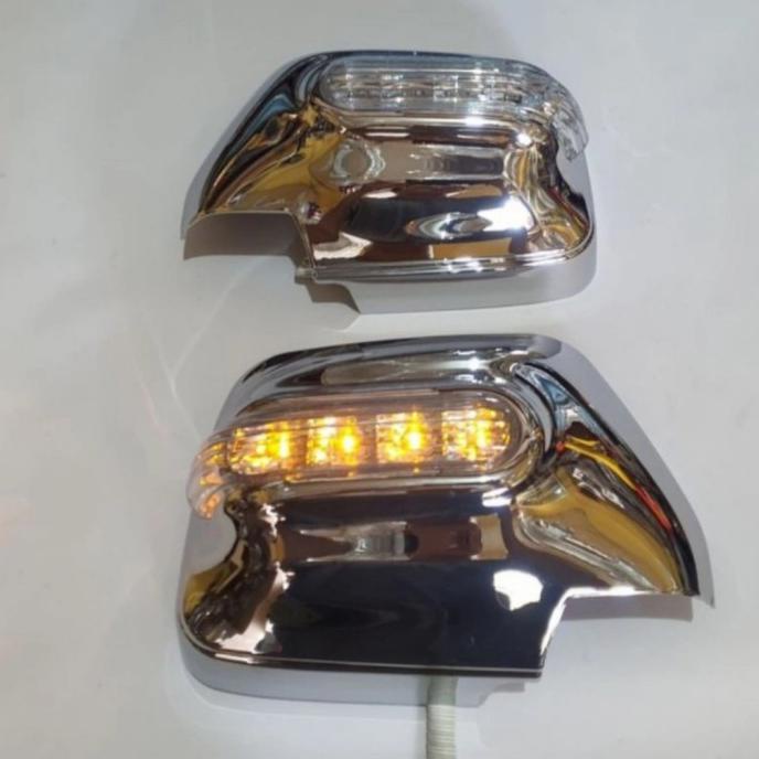 Cover spion chrome + lampu sein untuk mobil kijang new, kapsul, lgx, 021