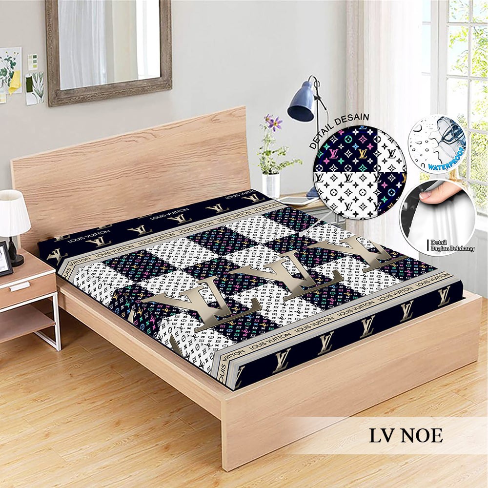 MONALISA Sprei Waterproof 180x200 - anti ompol air water proof Paus Rainbow  Rainbow Dinosaurus Rocket Galaxy180 SP-L-V Noe - WP