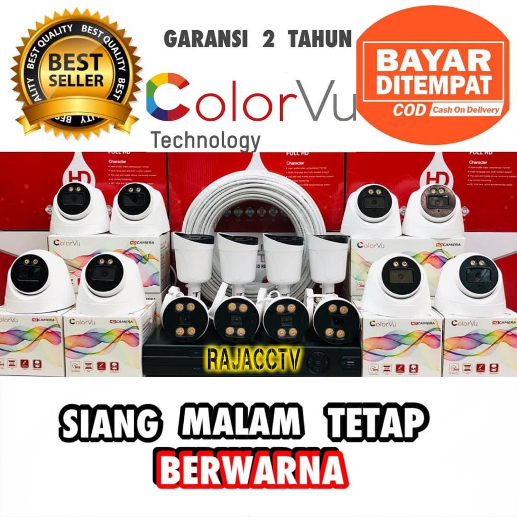 PAKET CCTV COLORVU SIANG MALAM BERWARNA 16 CHANNEL 16 CAMERA 5MP 1080P TURBO HD KAMERA CCTV AUDIO SERIES