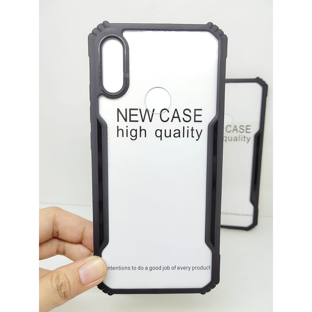 Anti Shocking Redmi Note 7 6.3 Inch Hardcase Fusion List Hitam Acrylic Case