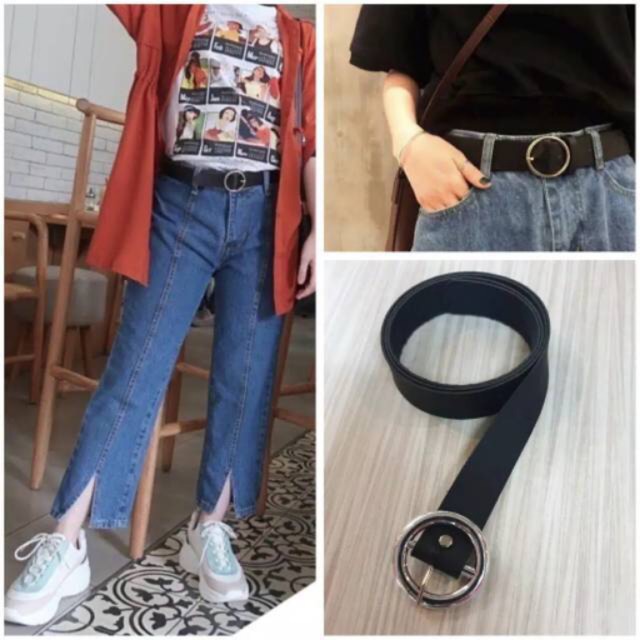 IKAT PINGGANG WANITA / KOREAN BELT / RING BELT POLOS KEKINIAN