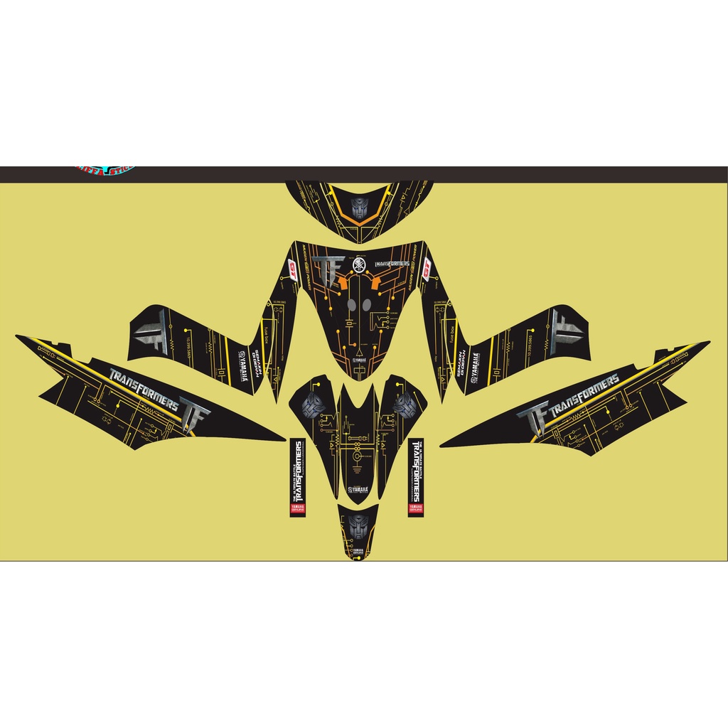 Variasi Decal Sticker Motor - Sticker Yamaha MIO SOUL GT Full Body Motif Keren