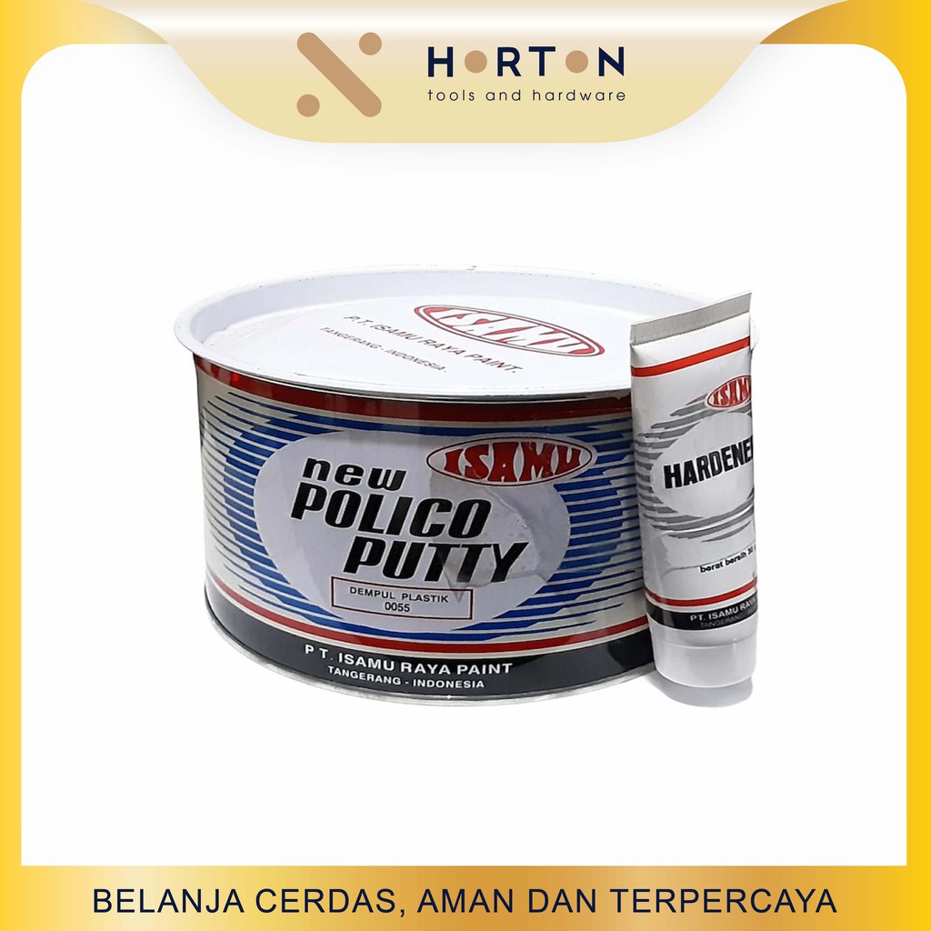 Jual Dempul Isamu Polico Putty Kg Dempul Plastik Besi Kayu Fiber Mobil Serbaguna Shopee