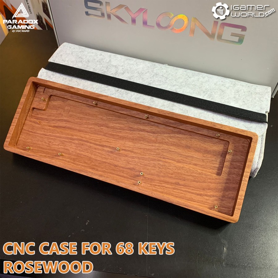 Paradox Gaming GK68X CNC Case Bottom Shell 68 ROSEWOOD Gaming Keyboard