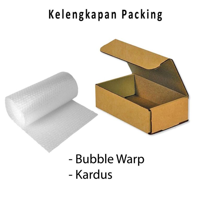 

bubble warp + kardus untuk keamanan packing