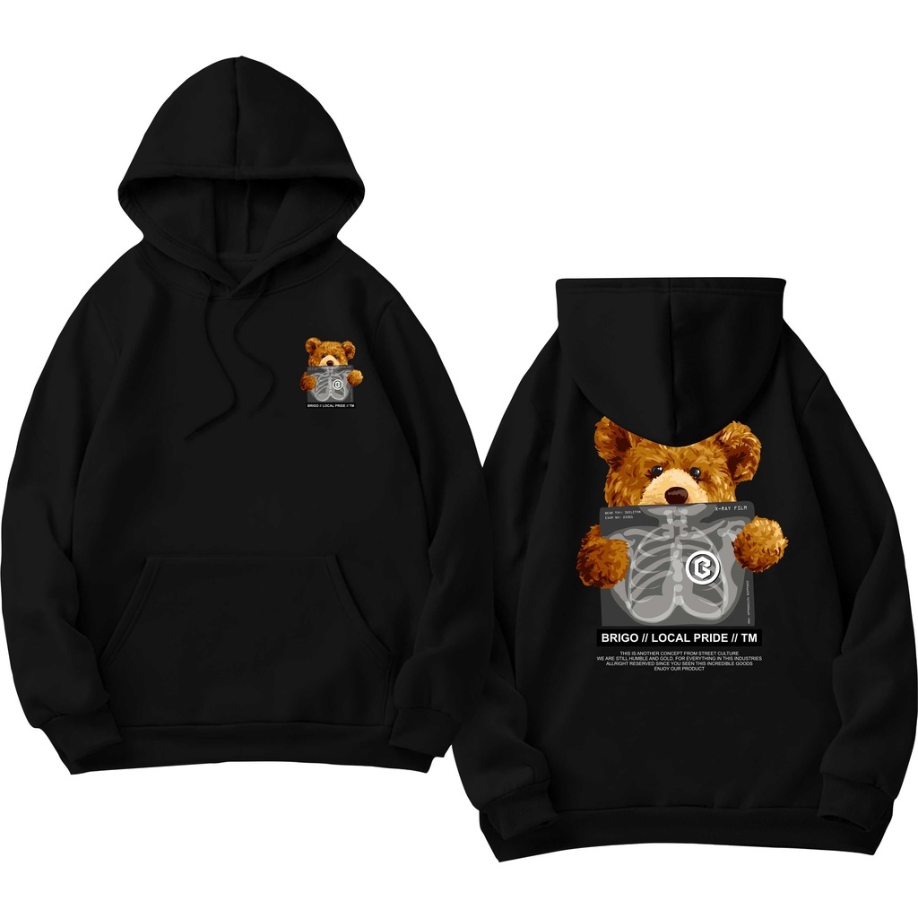 BRIGO Jumper Hoodie Bear Sick II Sweater Hoodie BRIGO Bear Sick Sablon DTF Fleece Cotton M-XXL (Pria &amp; Wanita) Free stiker&amp;Gantungan Kunci