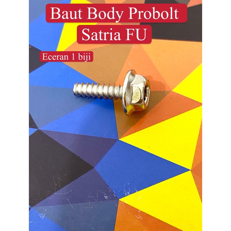 BAUT BODY CHROME SUZUKI SATRIA FU OLD NEW BAUT PROBOLT BADAN 2CM 20 MM  BAUT BODI Probolt SATRIA FU BARU LAMA FU FACELITER 2011 2013 2015 HENG CHROME BAUT SEKRUP 2 KUNCI L THARGA SATUAN 1 BIJI SATU PCS