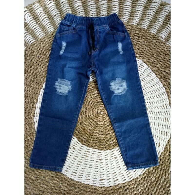 celana anak jeans tebal/celan rippet sobek distro 2-10 tahun