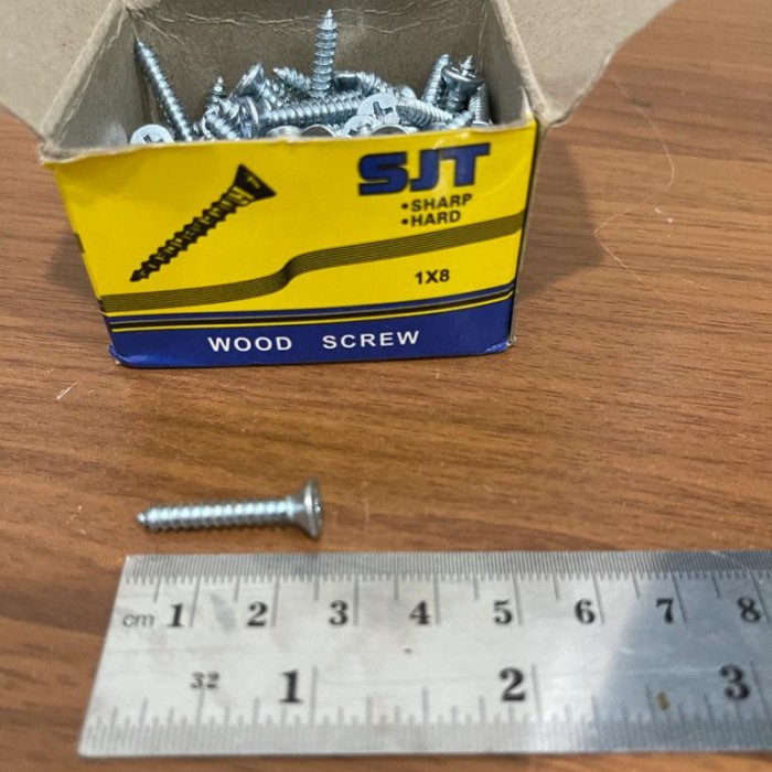 Per Kotak Kayu Skrup 8 x 1 Sekrup Baut Cacing Wood Screw 8x1 Inch