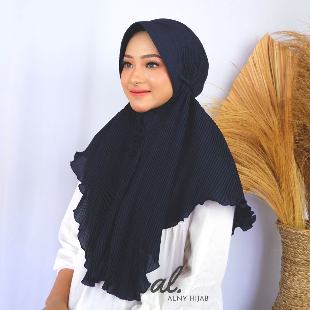 Alny Hijab - Hijab Instan Bergo Maryam Plisket Pad Diamond Italiano