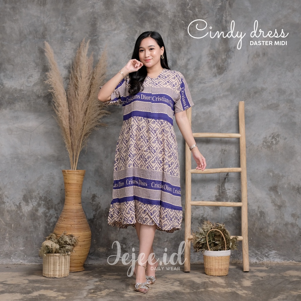 DASTER RAYON BUSUI PENDEK CINDY DRESS VIRAL RESLETING DEPAN