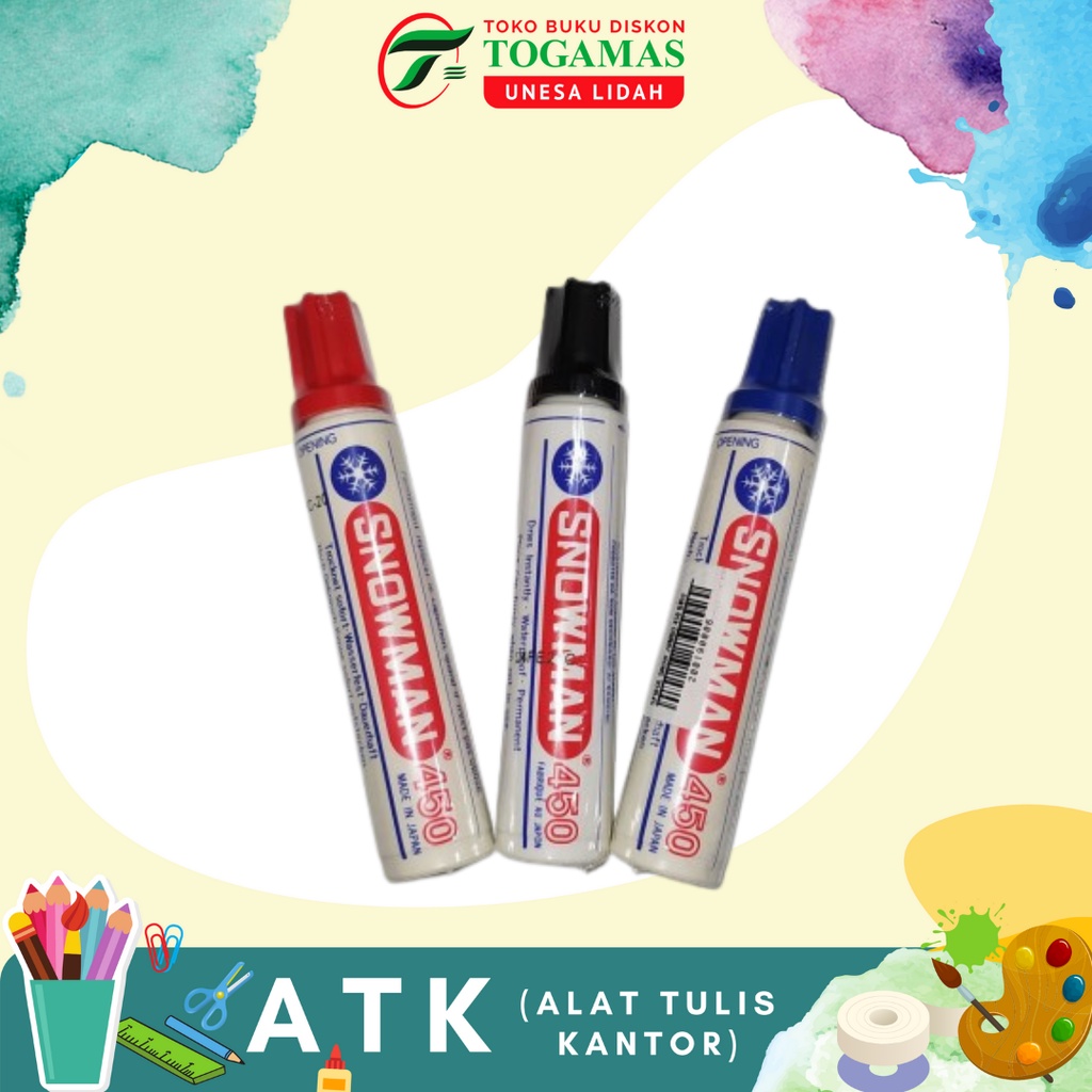 

SPIDOL 450 JUMBO MARKER SNOWMAN WARNA / READY STOCK